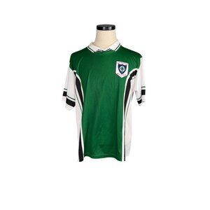 Dynamic Team Sports Green & White Soccer Jersey #5 Adult Large Canadian Made